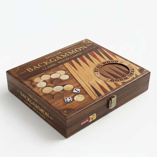 Juego de Backgammon en Caja de Madera