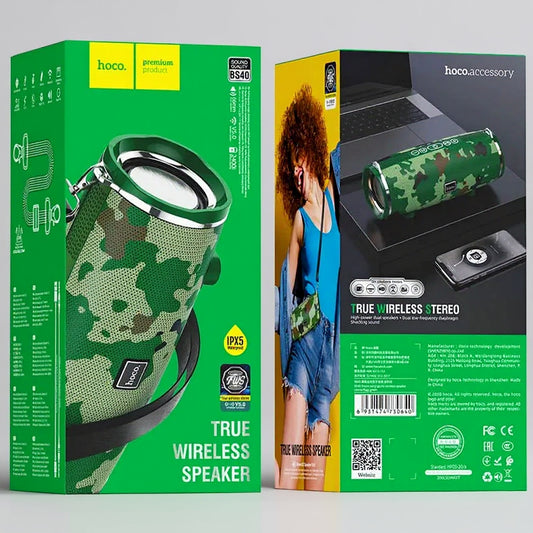 PARLANTE C/BLUETOOTH HOCO BS40 CAMUFLADO