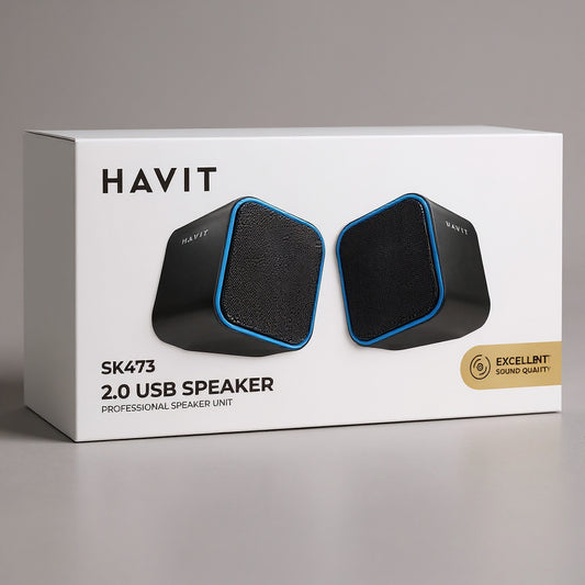 PARLANTE HAVIT P/PC SK473 NEGRO C/AZUL