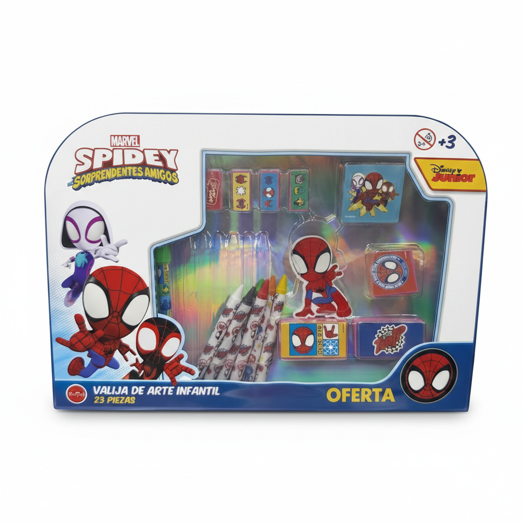 VALIJA DE ARTE SPIDERMAN 23 PCS