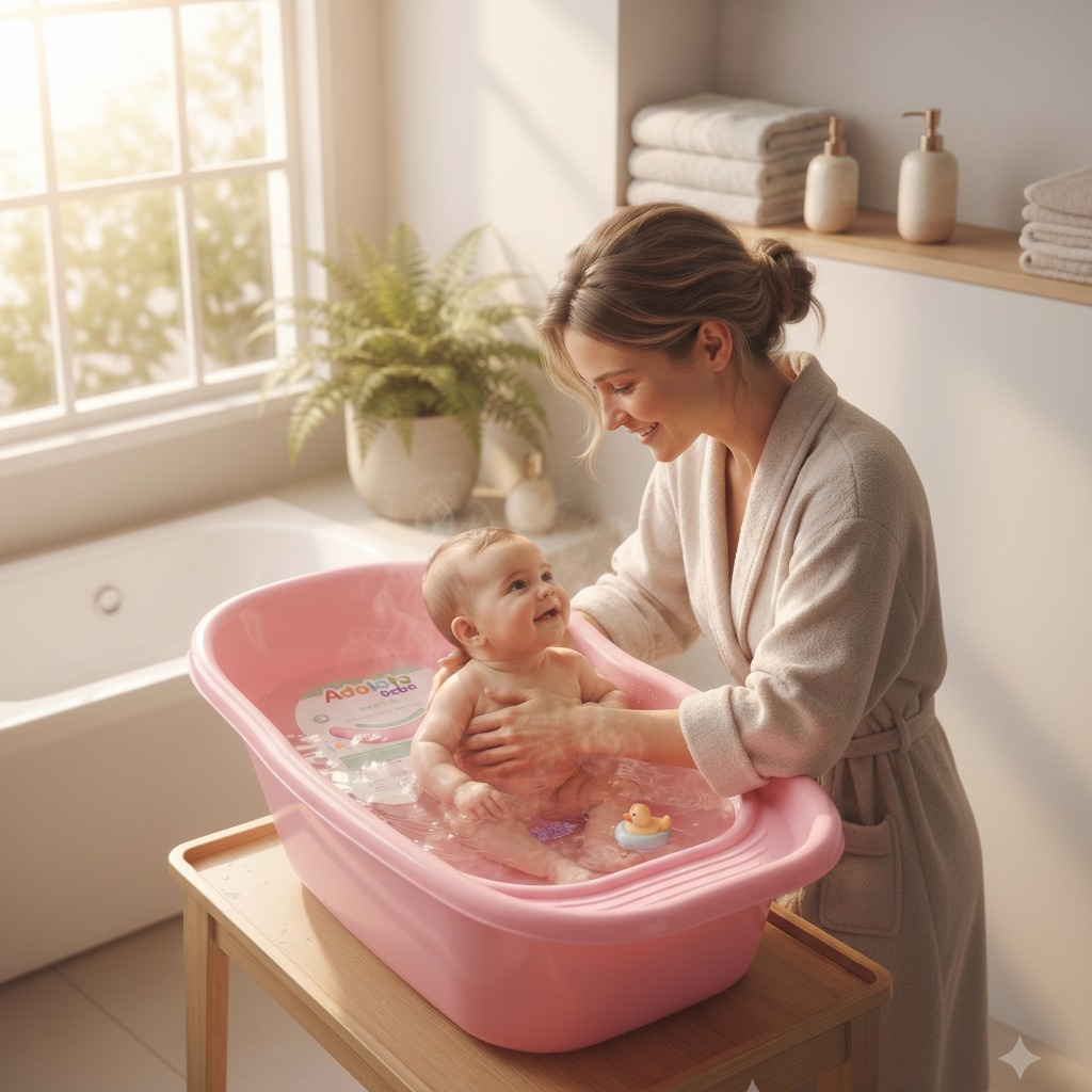 Bañito Bebé 28 Litros Rosado