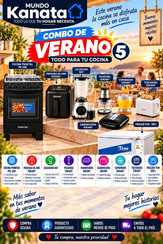 Combo de Verano 5: 7 Electrodomésticos de Cocina
