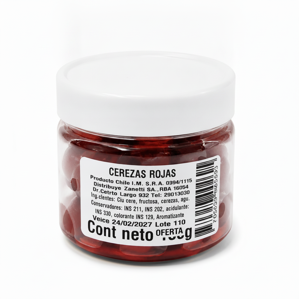 Cereza Confitada Roja 100g