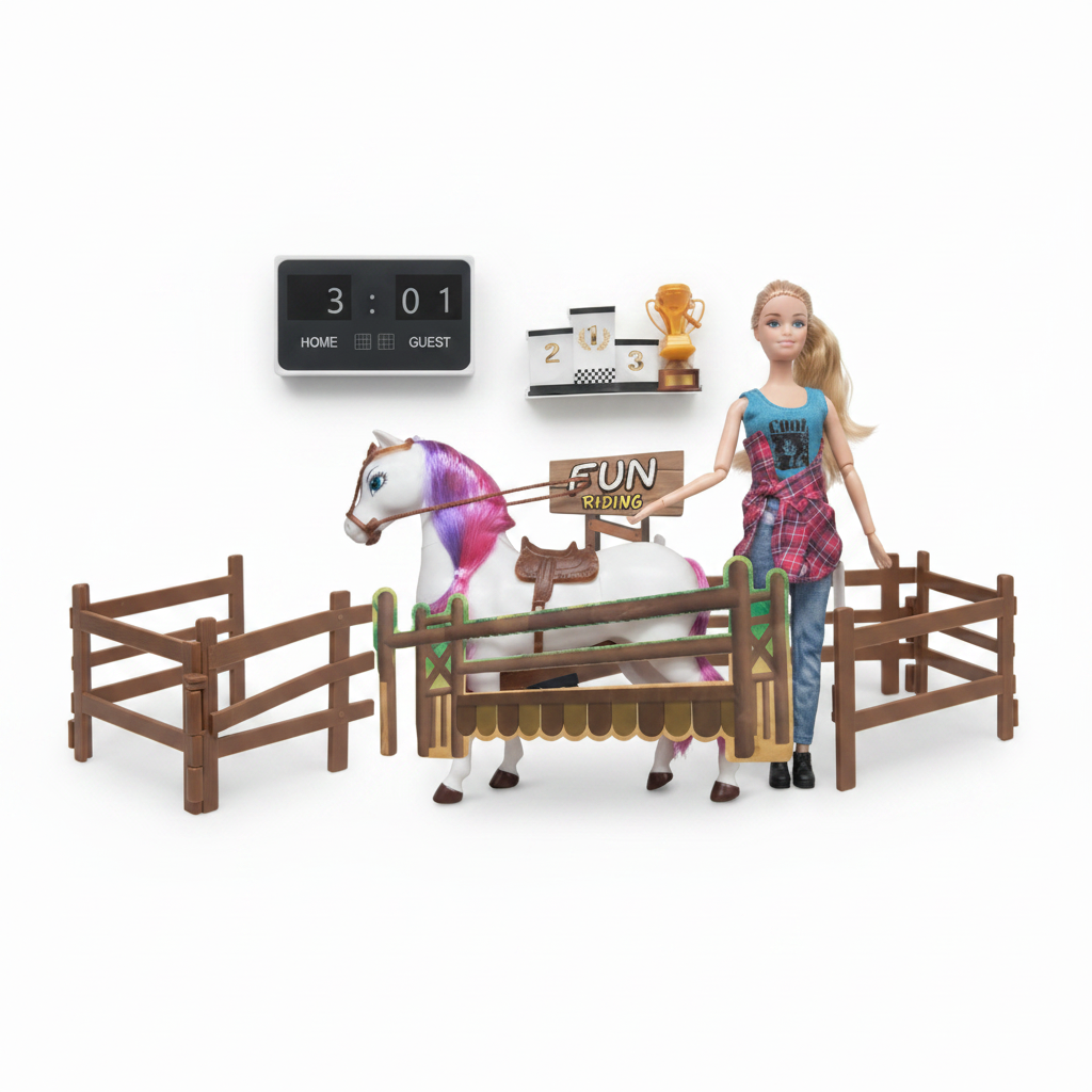 Muñeca con Caballo Camaner 098A