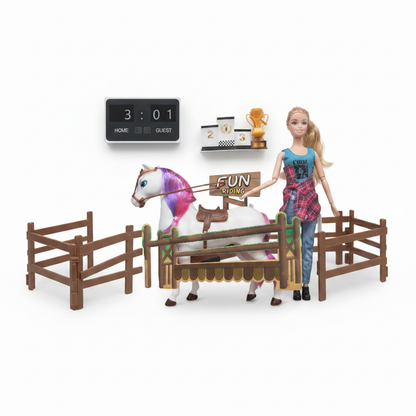 Muñeca con Caballo Camaner 098A