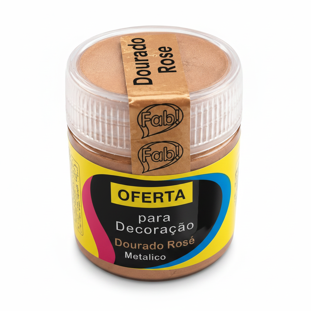 Brillo para Decoración Fab! 5g Dorado Rosa