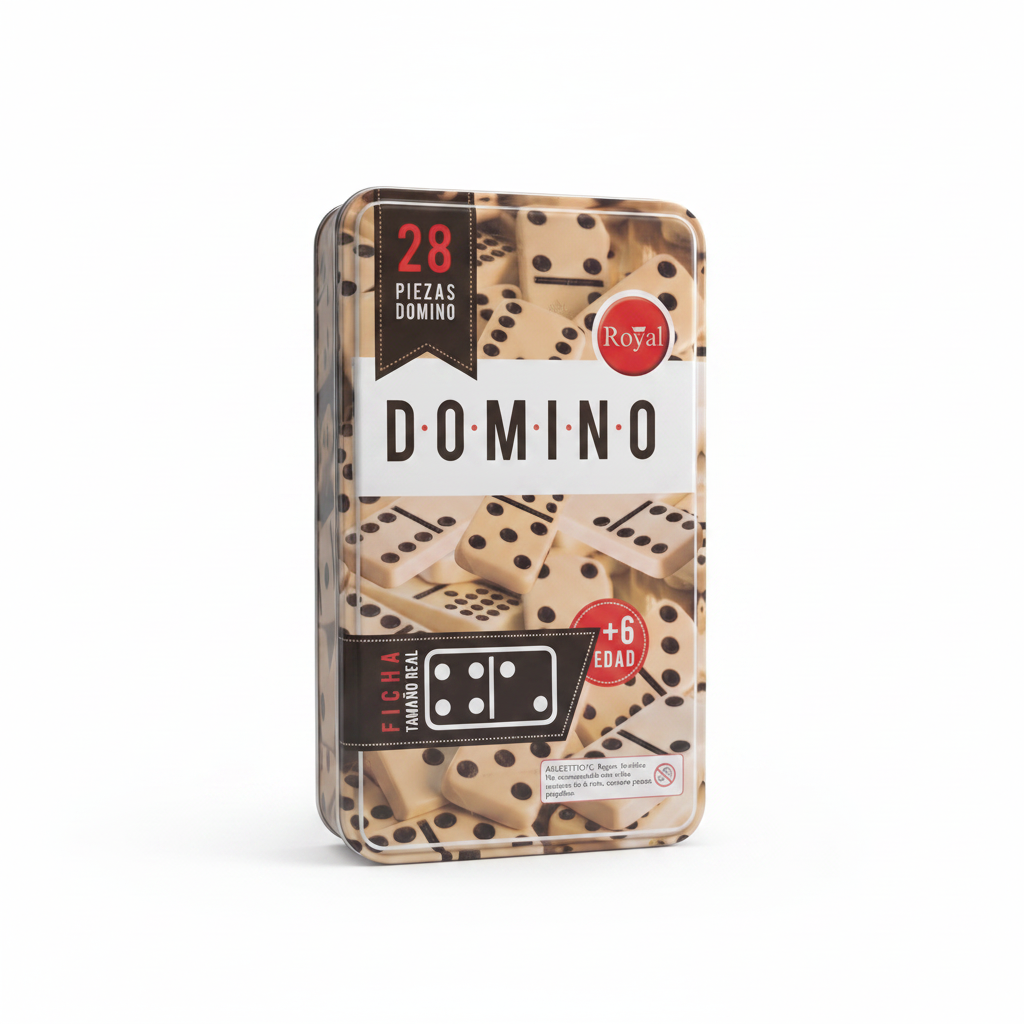 Juego de Dominó en Caja de Lata