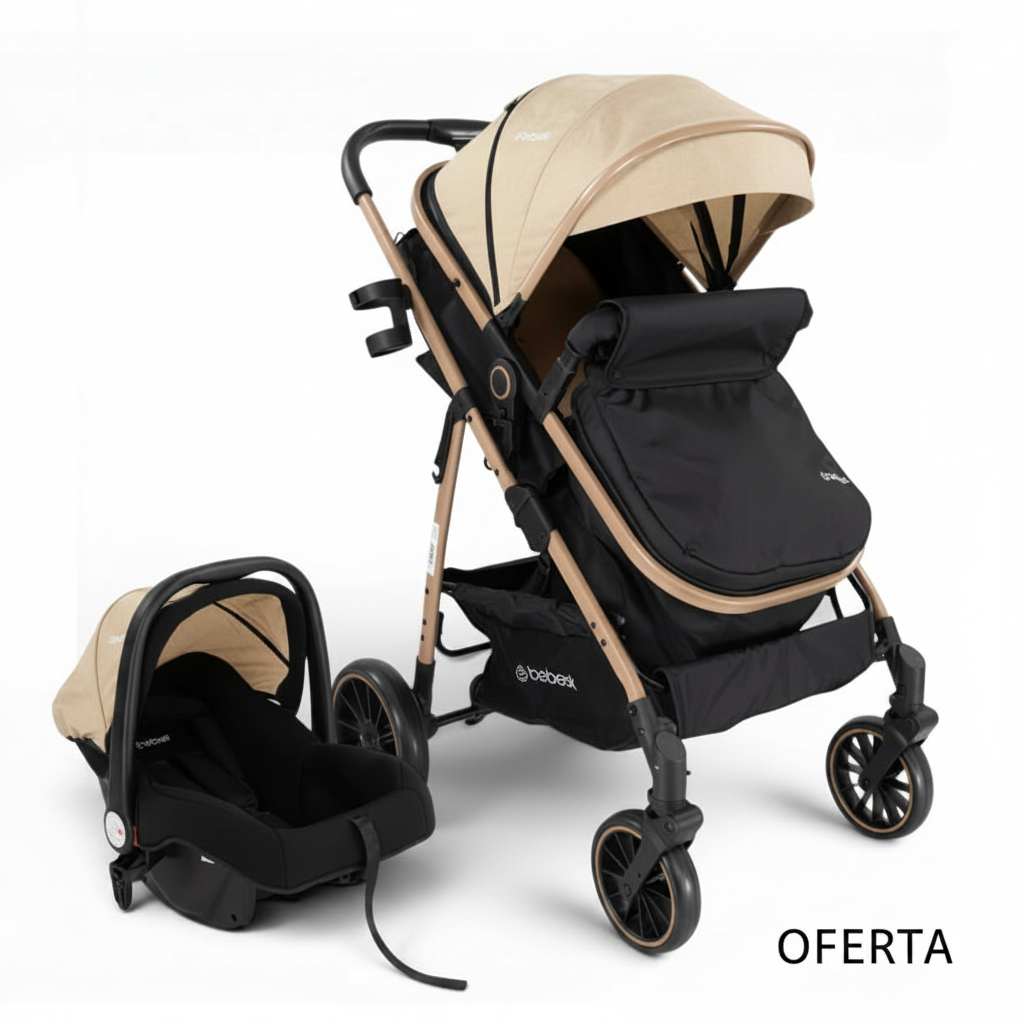 Coche de Bebé Bebesit Jumbo Beige