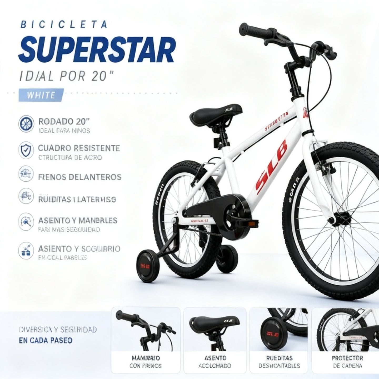 Bicicleta Kidrock Rod 20 Grey