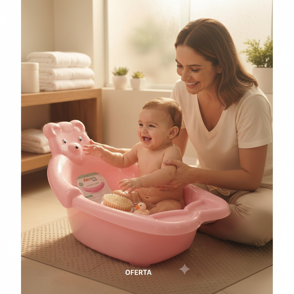 Bañito Bebé Adoleta Oso 24 L Rosa