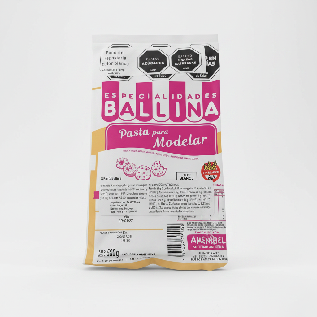 Pasta Ballina para Modelar 500g