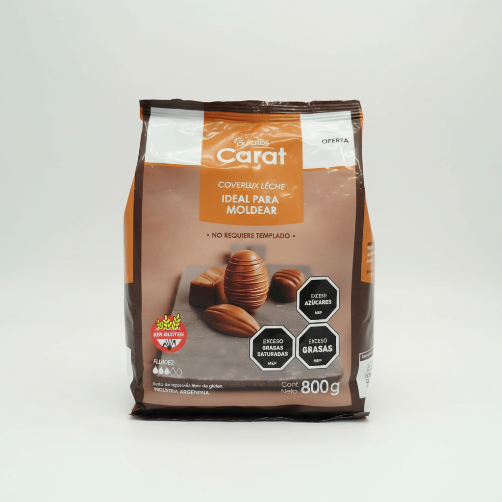 Chocolate Carat Gotas Leche 800g