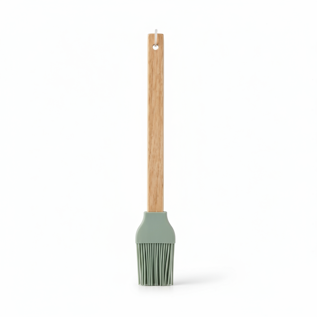 Pincel de Silicona con Mango de Madera