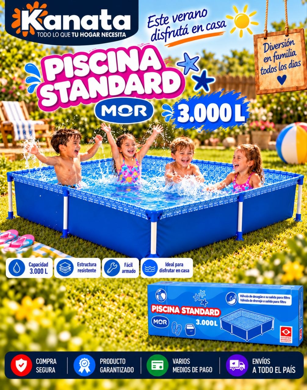 Piscina MOR Estructural 3000 L