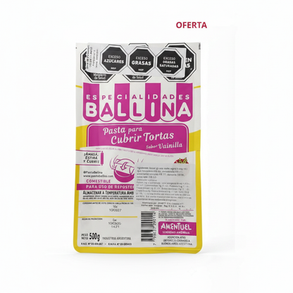 Pasta Ballina para Cubrir Vainilla 500g