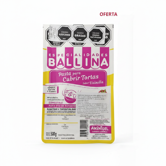 Pasta Ballina para Cubrir Vainilla 500g