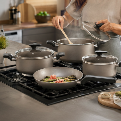 Batería de Cocina Turim 7 Piezas Negra
