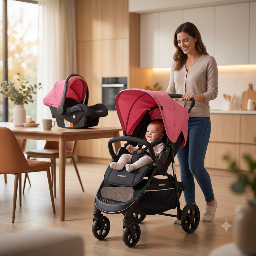 Coche de Bebé Bebesit Elora Rosado