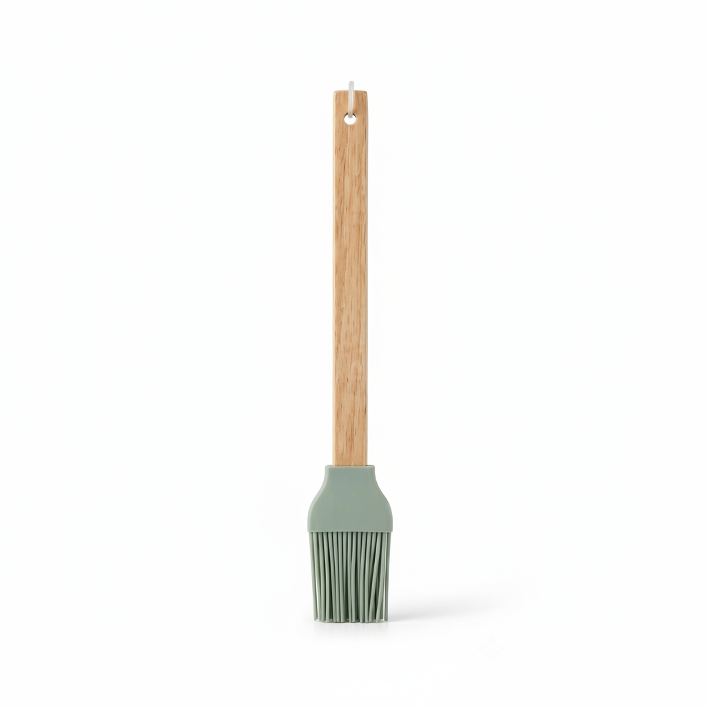 Pincel de Silicona con Mango de Madera