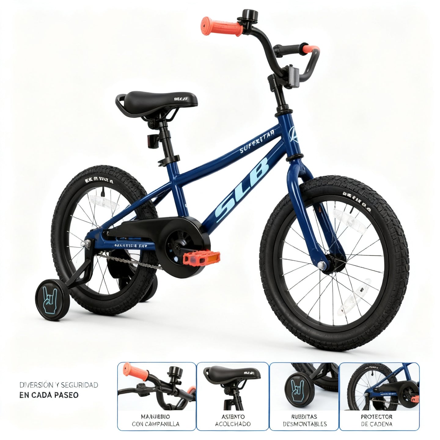 Bicicleta Superstar Rodado 16 Blue