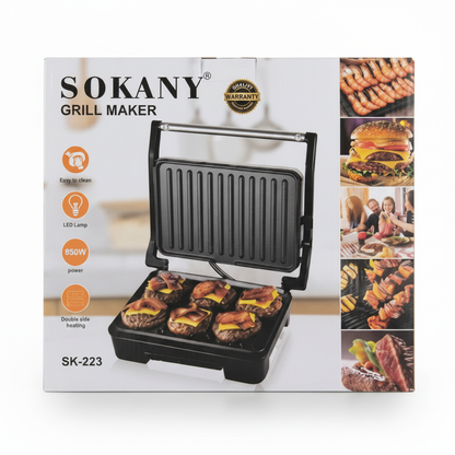 Sandwichera con Grill Sokany SK-223