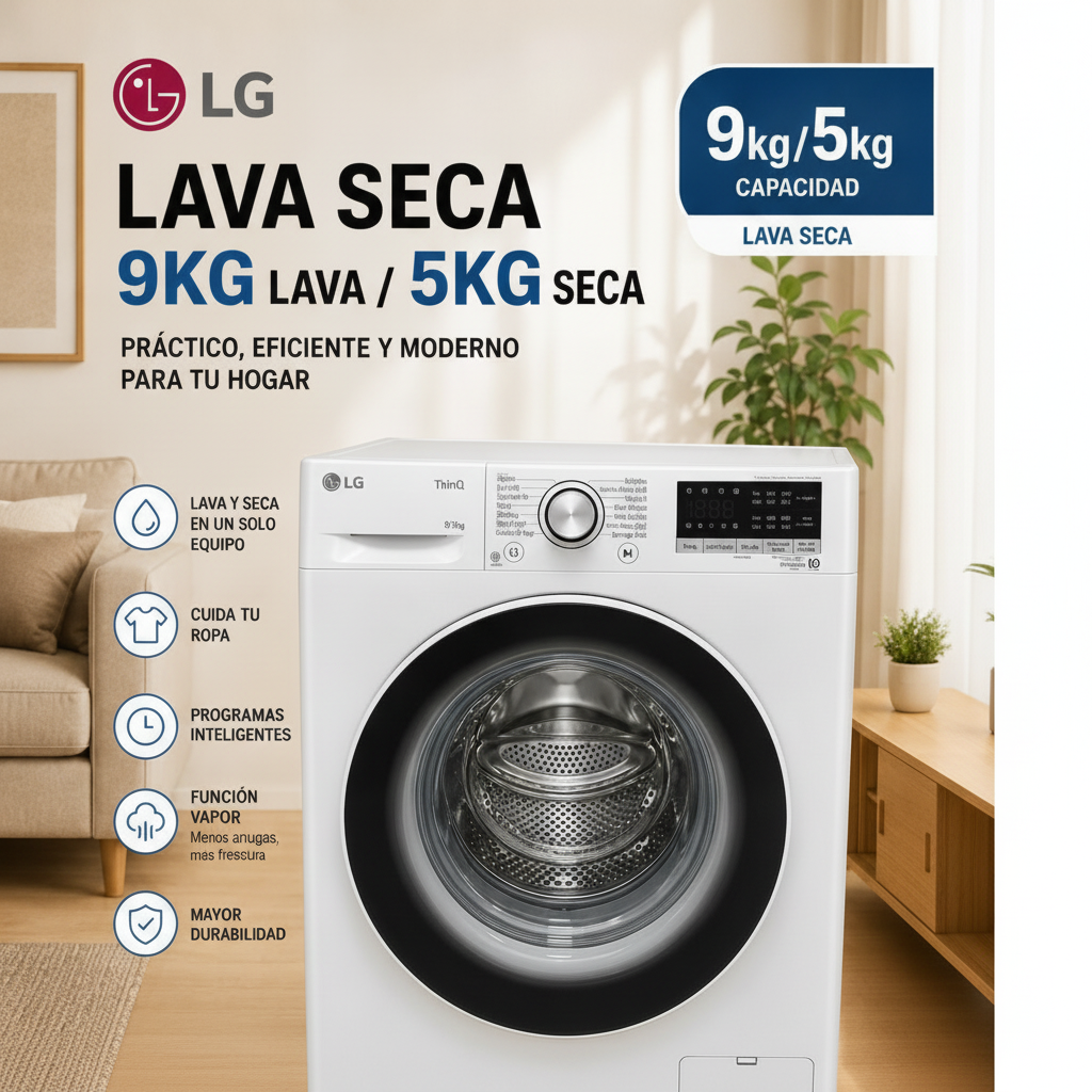 LAVASECARROPAS LG 9 KG WD9WVC4S6