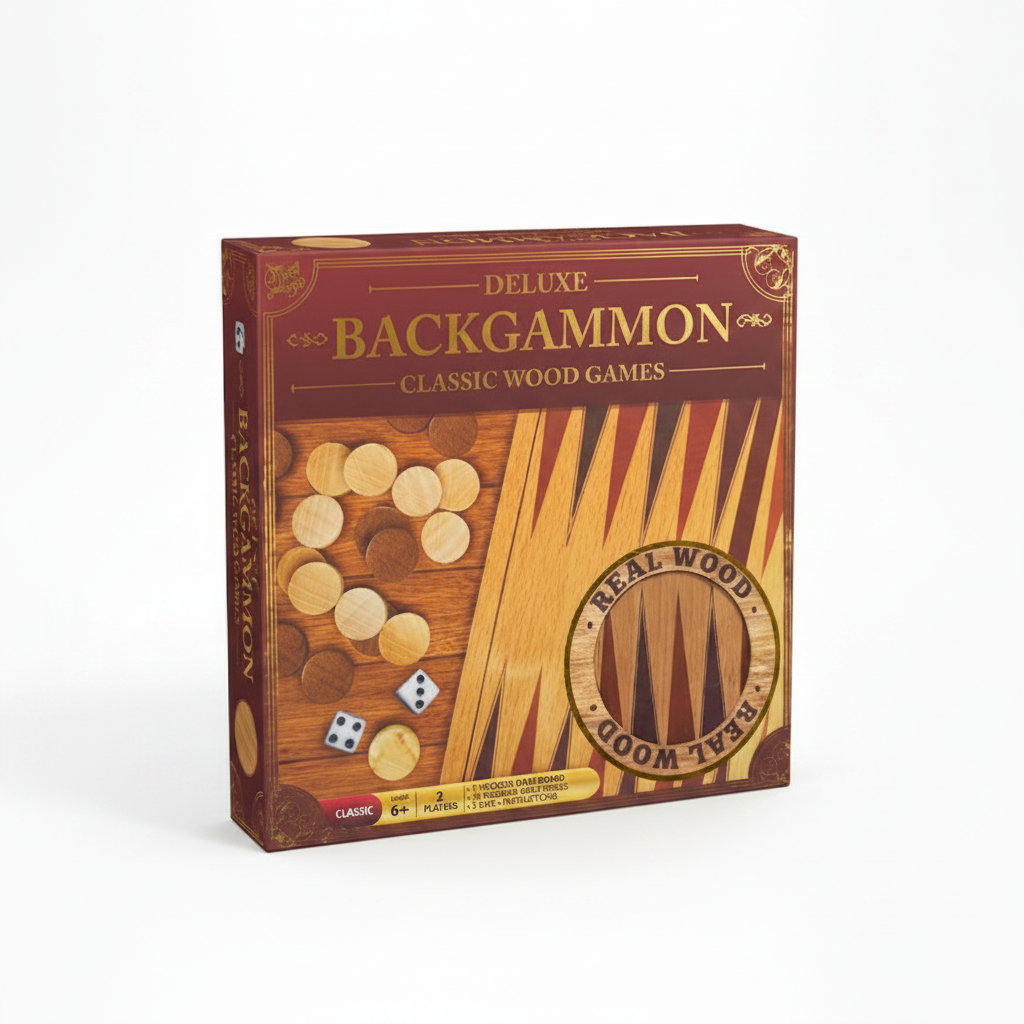 Juego de Backgammon en Caja de Madera