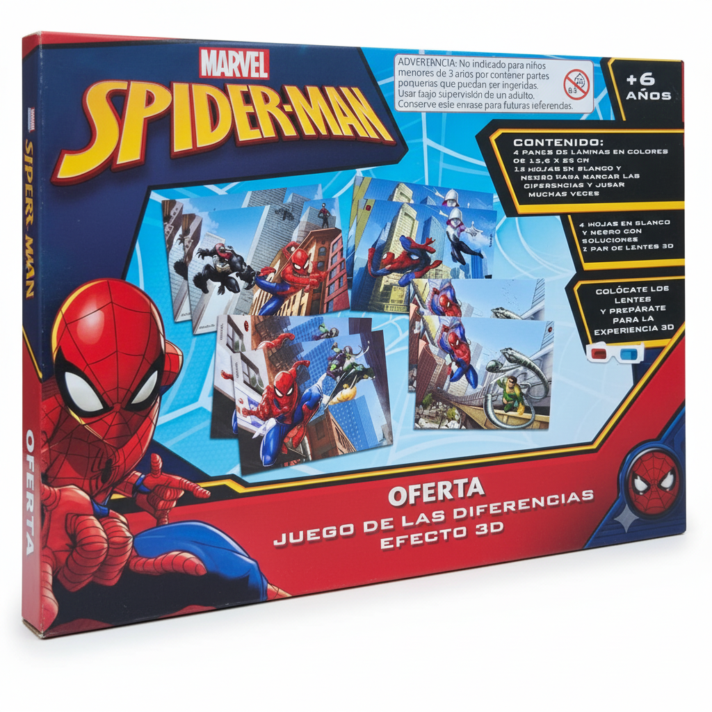 Juego Caja Las Diferencias Spiderman