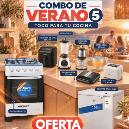 Combo de Verano 5: 7 Electrodomésticos de Cocina
