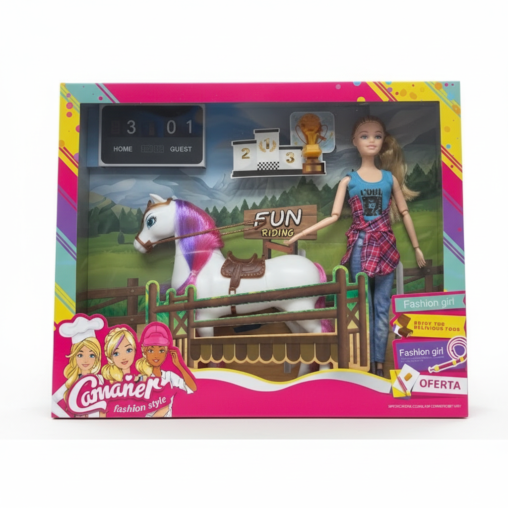 Muñeca con Caballo Camaner 098A