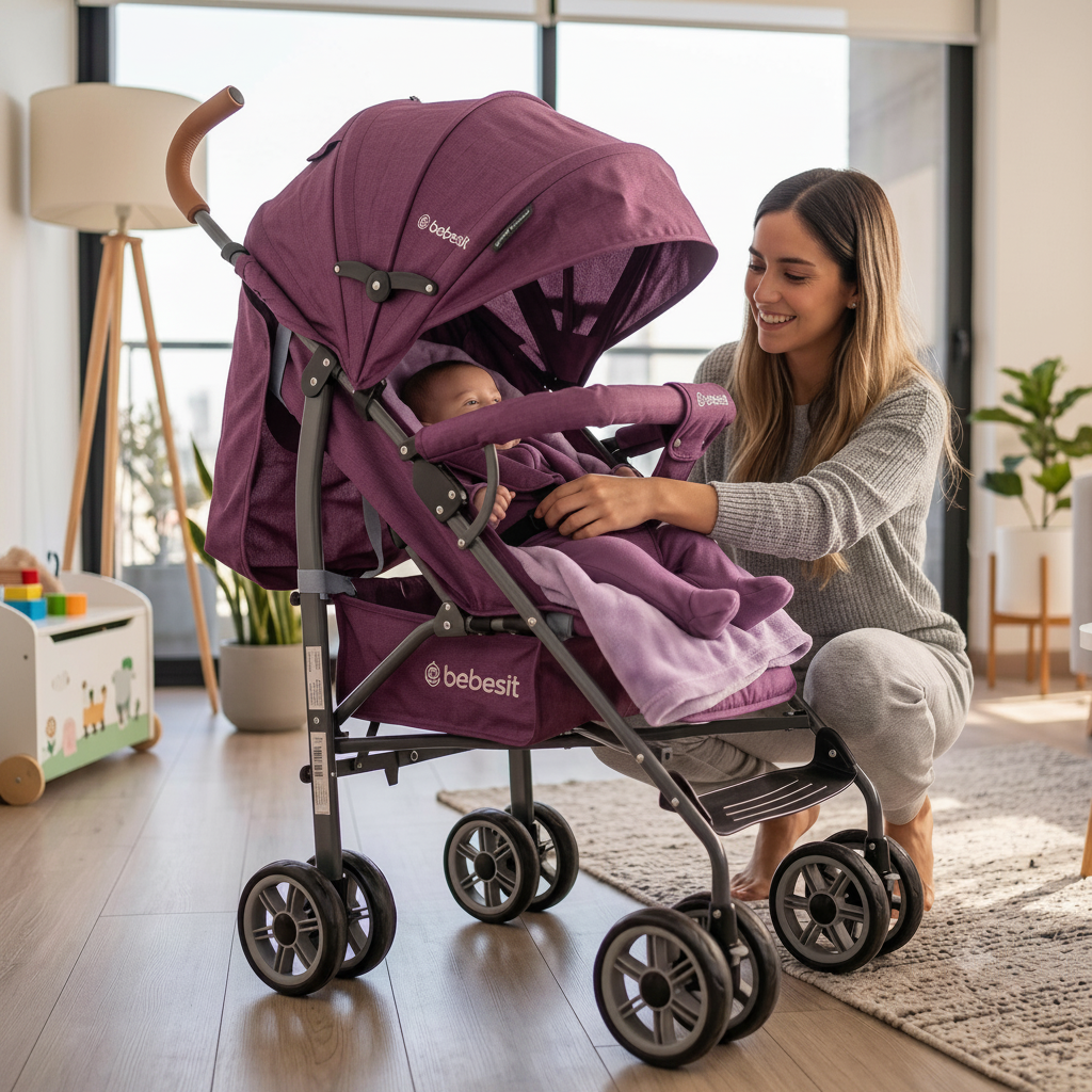 Coche Bebé Bebesit Paraguas Fun 310 Rosa
