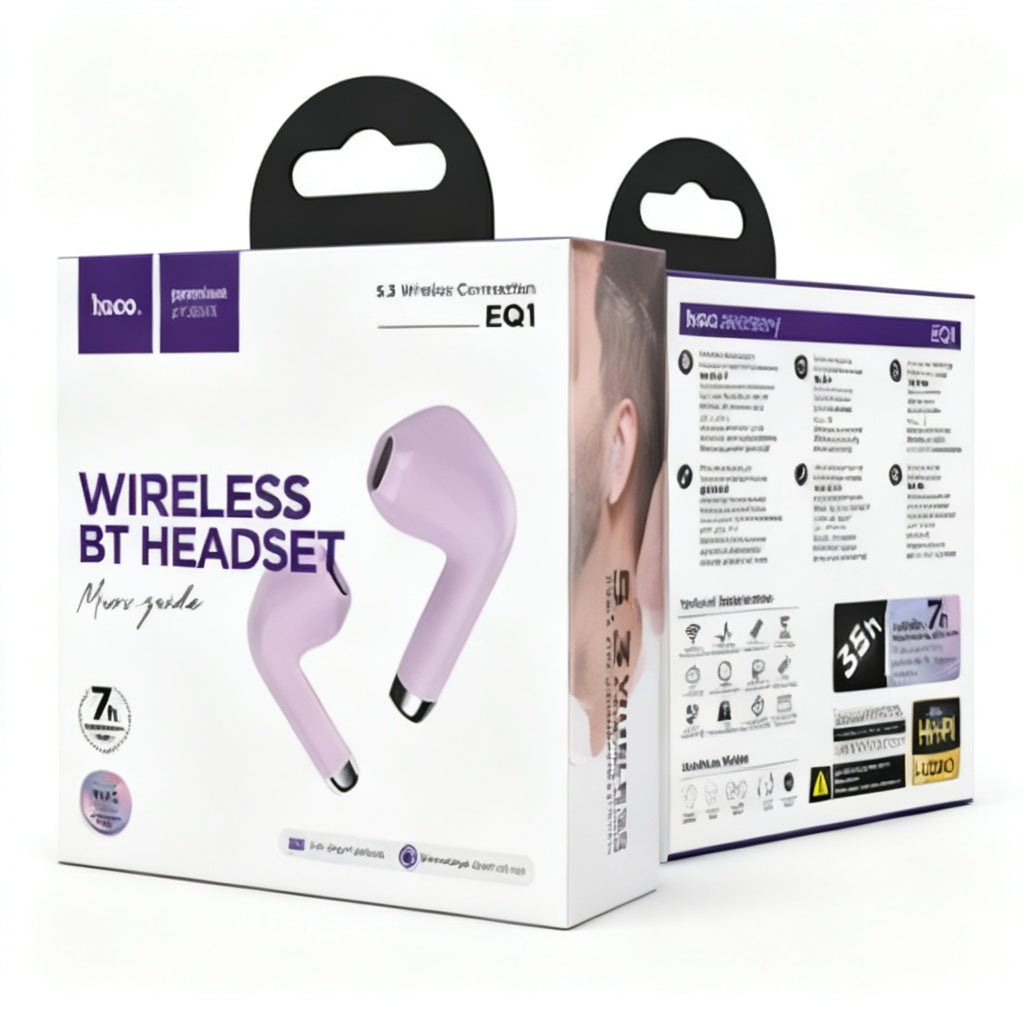 AURICULAR INALAMBRICO HOCO EQ1 VIOLETA