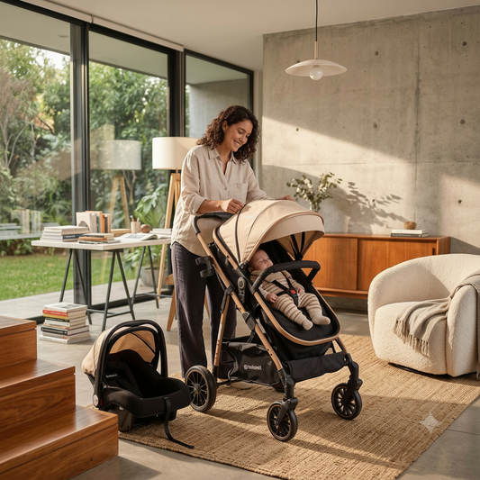 Coche de Bebé Bebesit Jumbo Beige