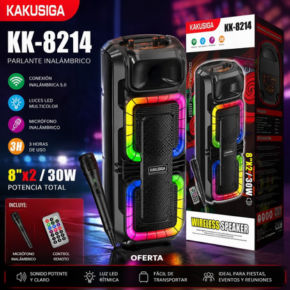 Parlante Kakusiga KK-8214 8"x2