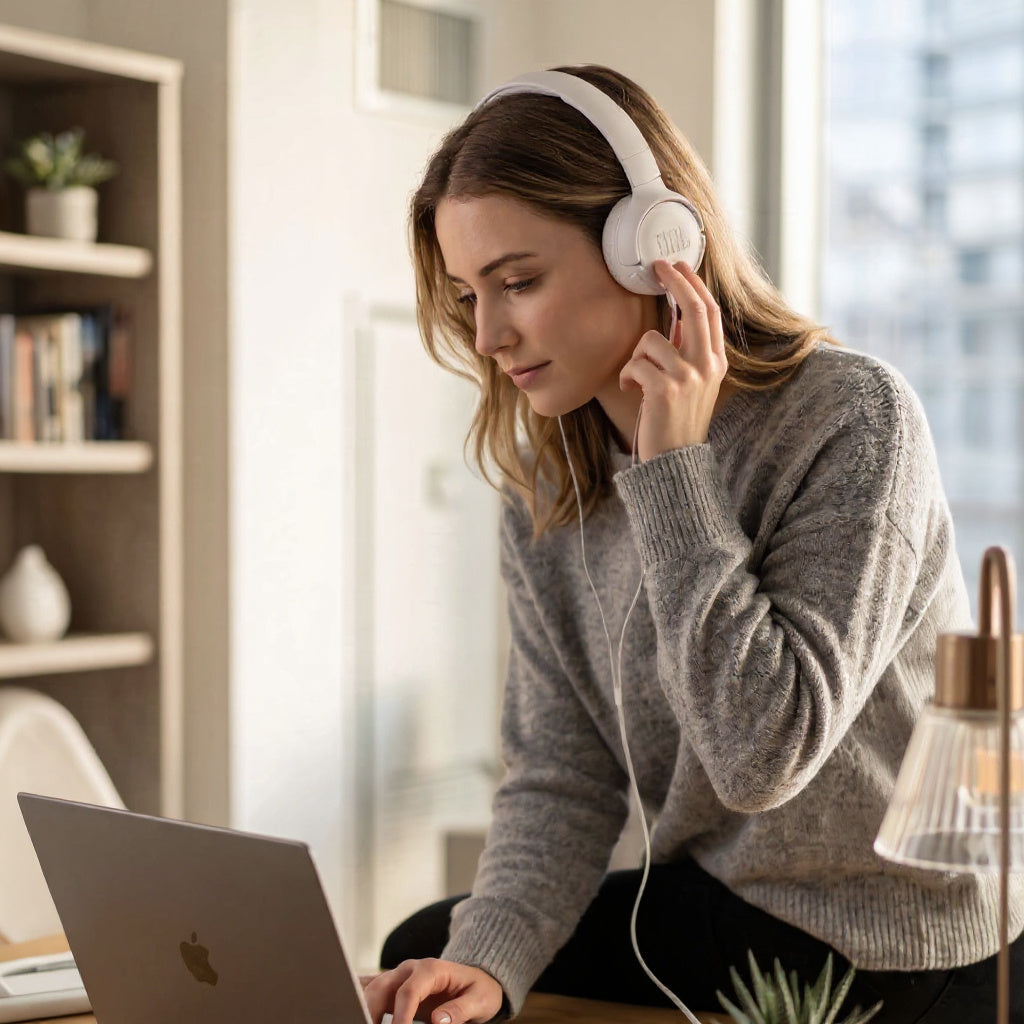 AURICULAR JBL T500 BLANCO