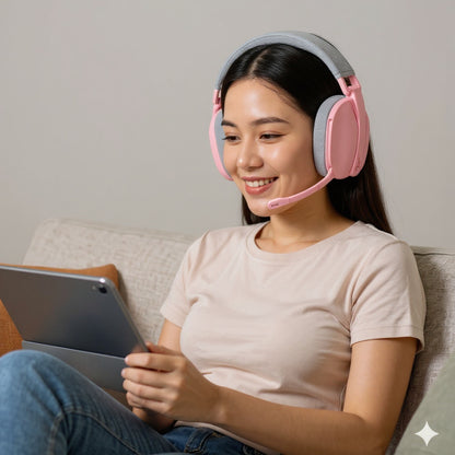 AURICULAR INALAMBRICO GAMING ROSADO