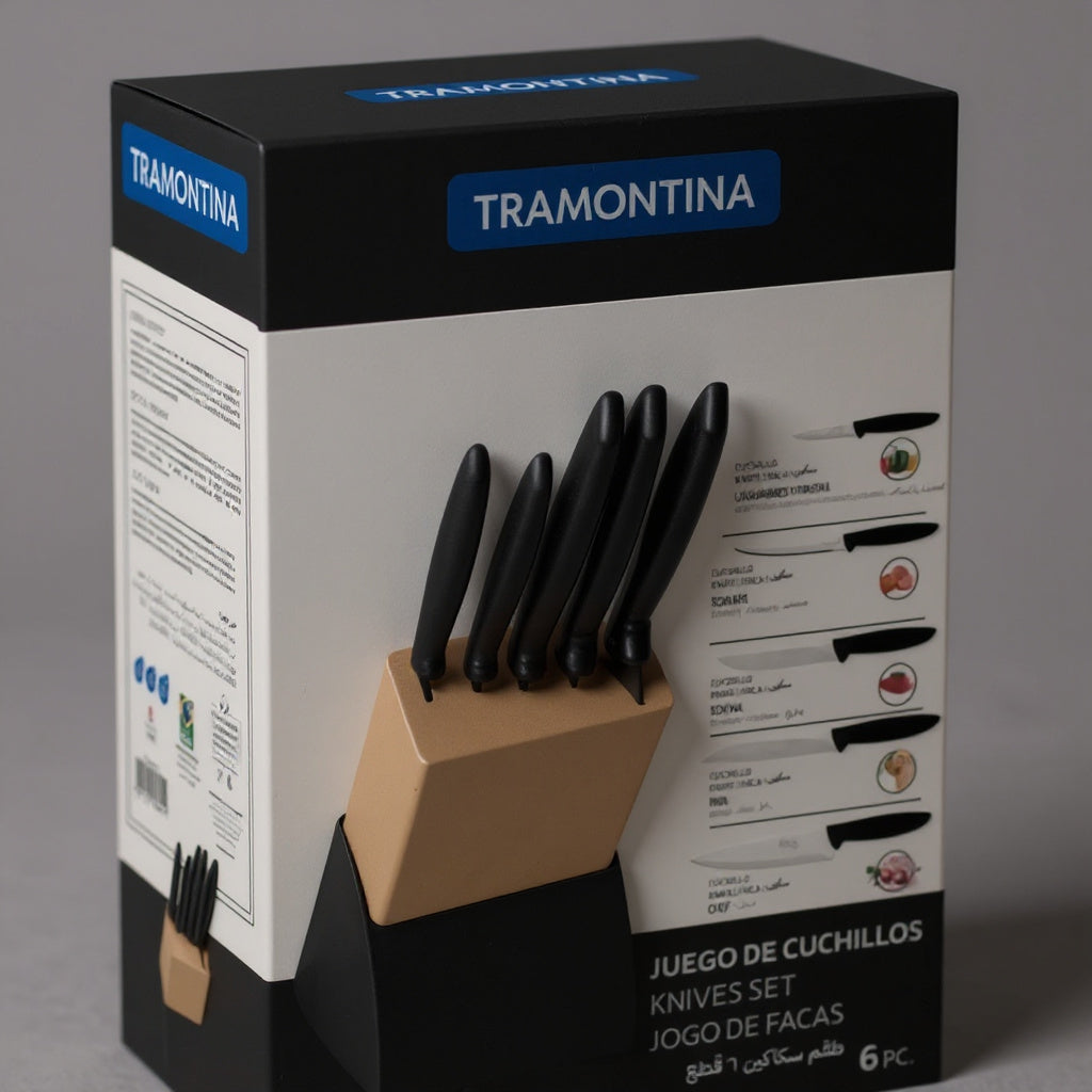 JUEGO DE CUCHILLOS TRAMONTINA 6 PCS 072