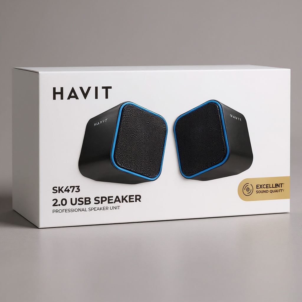 PARLANTE HAVIT P/PC SK473 NEGRO C/AZUL