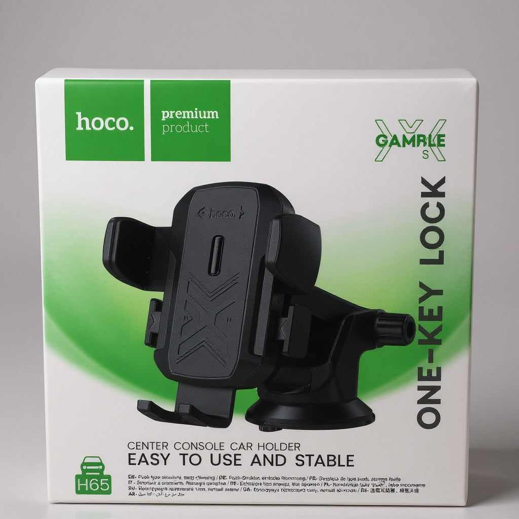SOPORTE DE AUTO HOCO C/VENTOSA H65
