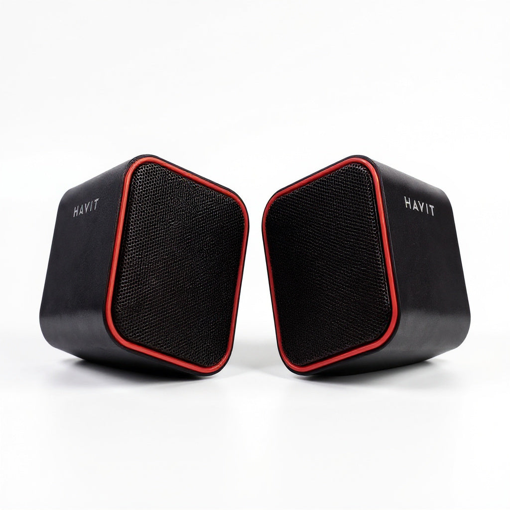 PARLANTE HAVIT P/PC SK473 NEGRO C/ROJO