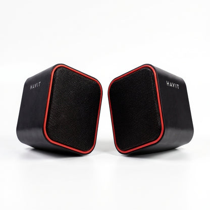 PARLANTE HAVIT P/PC SK473 NEGRO C/ROJO