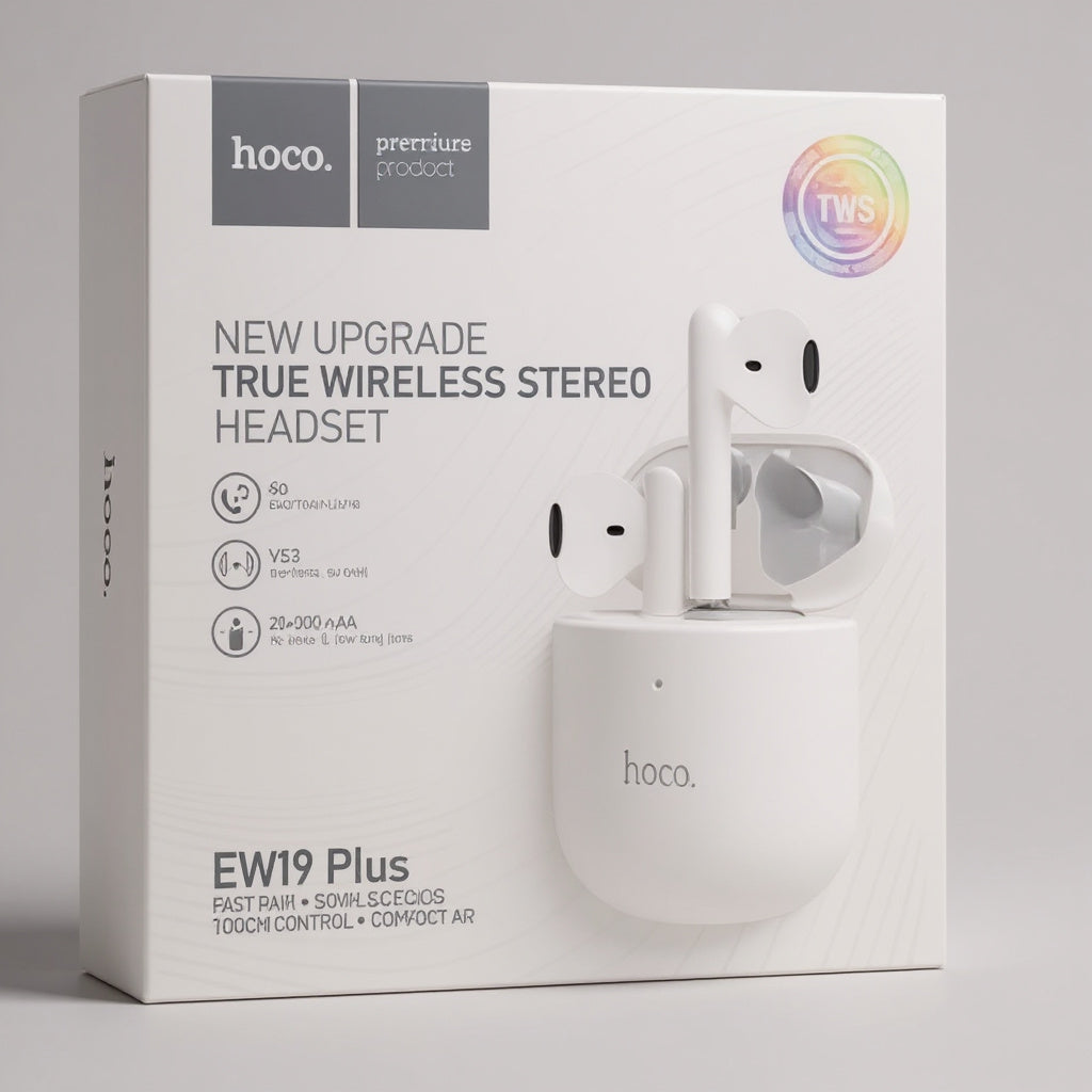 AURICULAR INALAMBRICO HOCO EW19 BLANCO