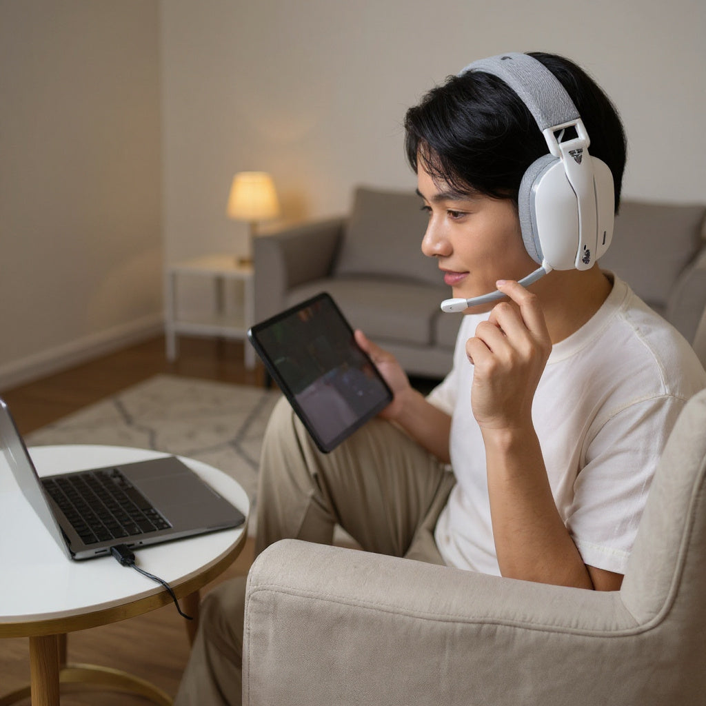 AURICULAR INALAMBRICO GAMING BLANCO