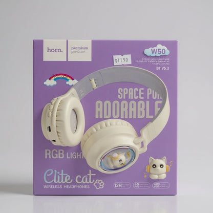 AURICULAR C/BLUETOOTH HOCO W50 BLANCO