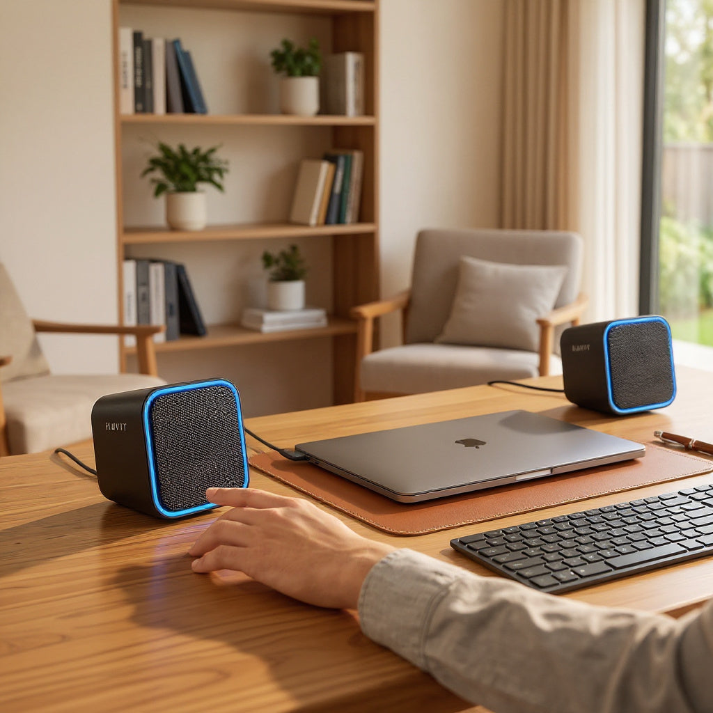 PARLANTE HAVIT P/PC SK473 NEGRO C/AZUL