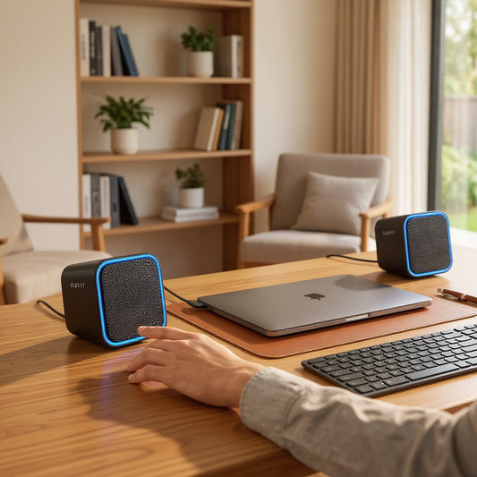 PARLANTE HAVIT P/PC SK473 NEGRO C/AZUL