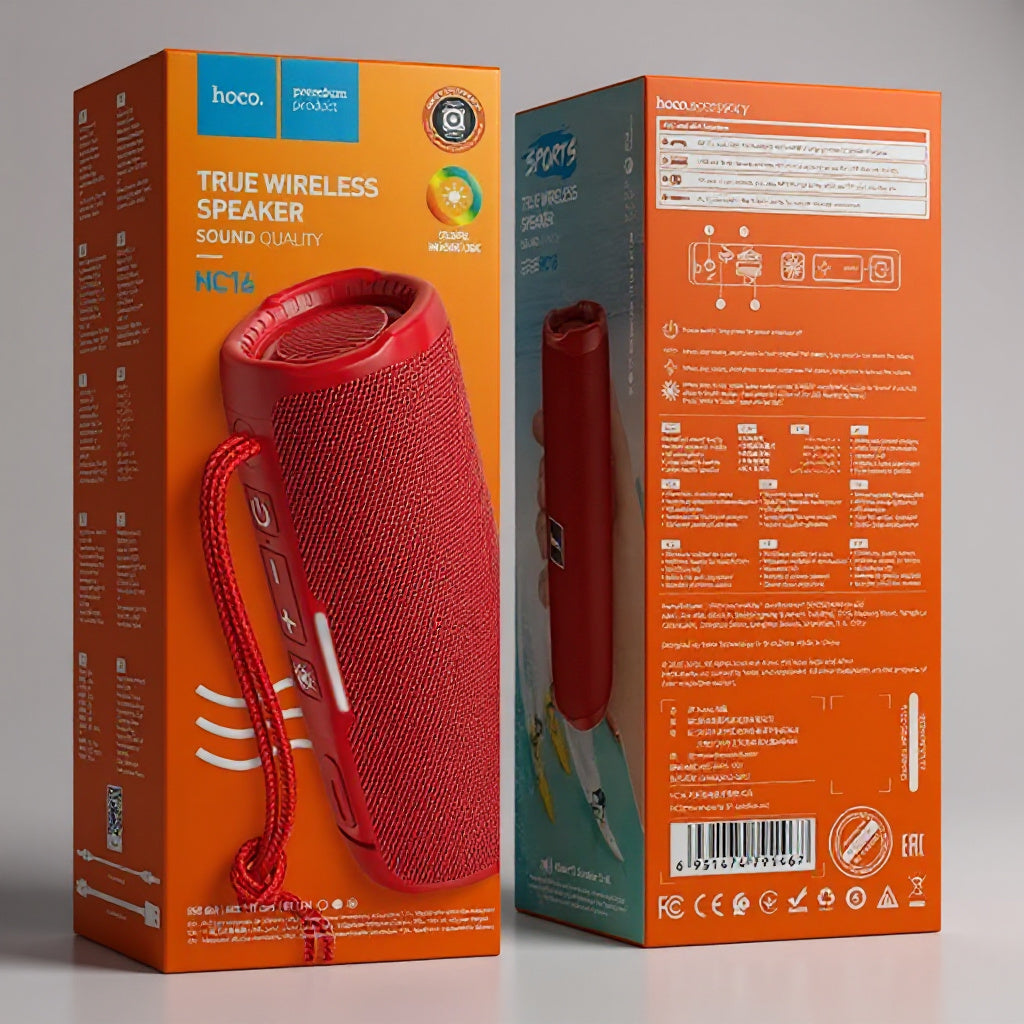 PARLANTE C/BLUETOOTH HOCO HC16 ROJO