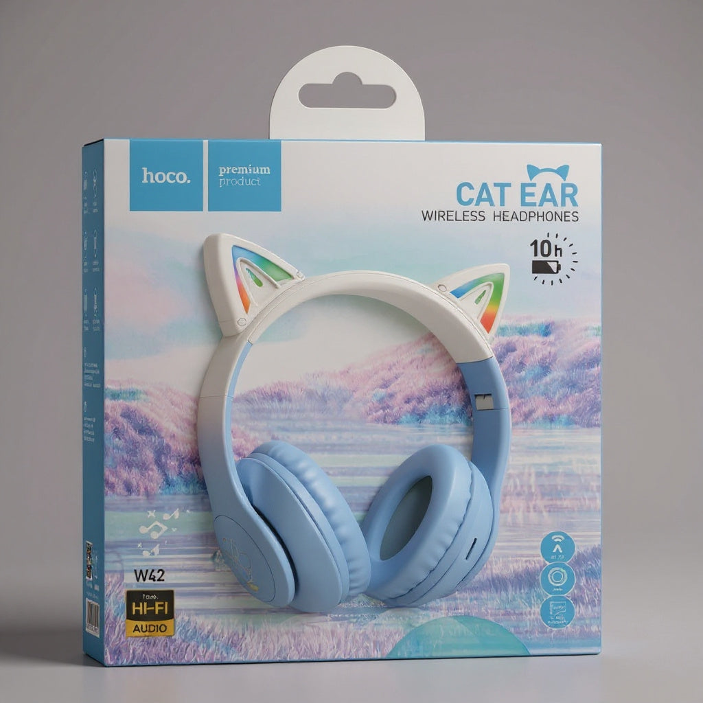 AURICULAR HOCO C/BLUETOOTH W42 CELESTE