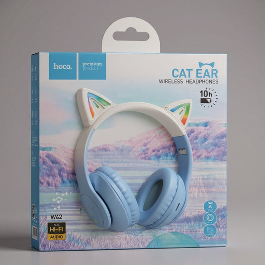 AURICULAR HOCO C/BLUETOOTH W42 CELESTE