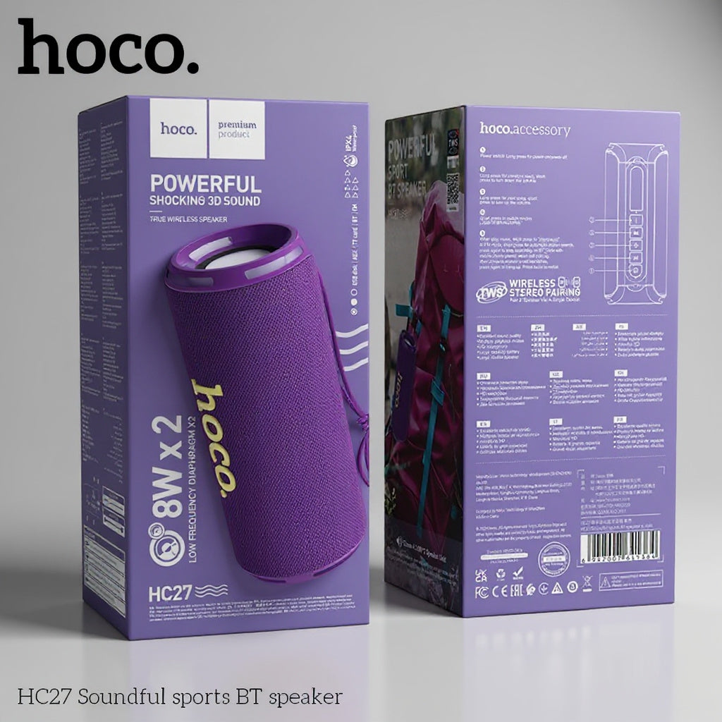 PARLANTE C/BLUETOOTH HOCO HC27 VIOLETA